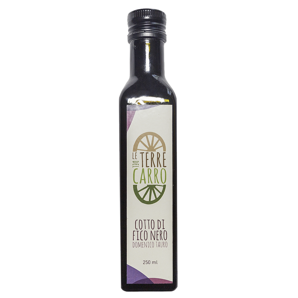 Bottiglia da 250 ml di cotto di fichi neri Domenico Tauro